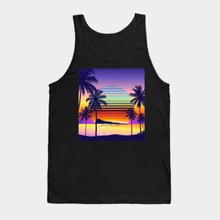 Cruisin' Sunset Synthwave Tank Top